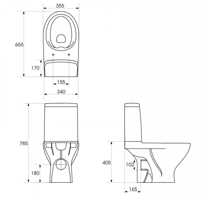 CERSANIT Moduo Horizontal Rimless Compact Toilet Set_2