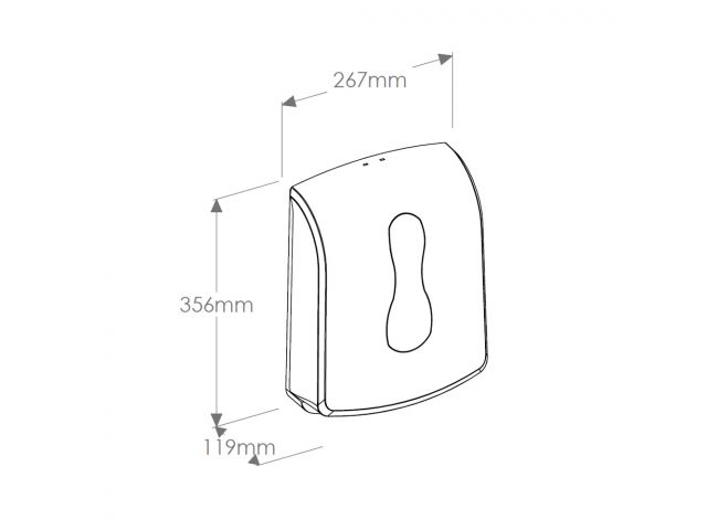 26.SLIM ONE Paper Towel Dispenser, Single Sheets - White_OM20 271706_06