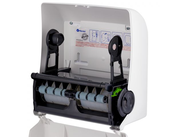 33.Mechanical Auto Paper Towel Dispenser, Maxi, Rolls - WhiteBlue_OM20 2