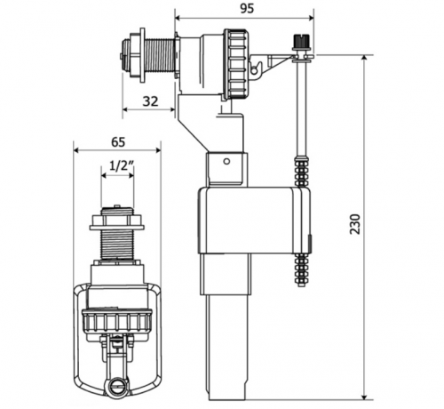 Inlet Fill Side-Entry Valve 3/8 Inch - Online Merchant