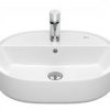 88.OM20 394451_Roca Gap oval 55 countertop wash hand basin - with rim_01