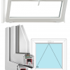 2. AVANTGARDE PVC White Tilt Single Leaf Window - Size