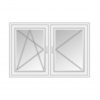 Window uPVC White Tilt & Turn Double Glazed Twin left