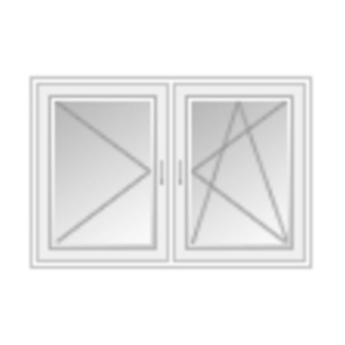 Window uPVC White Tilt & Turn Double Glazed Twin right