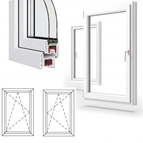 uPVC White Tilt & Turn Window Double Glazed Single Leaf