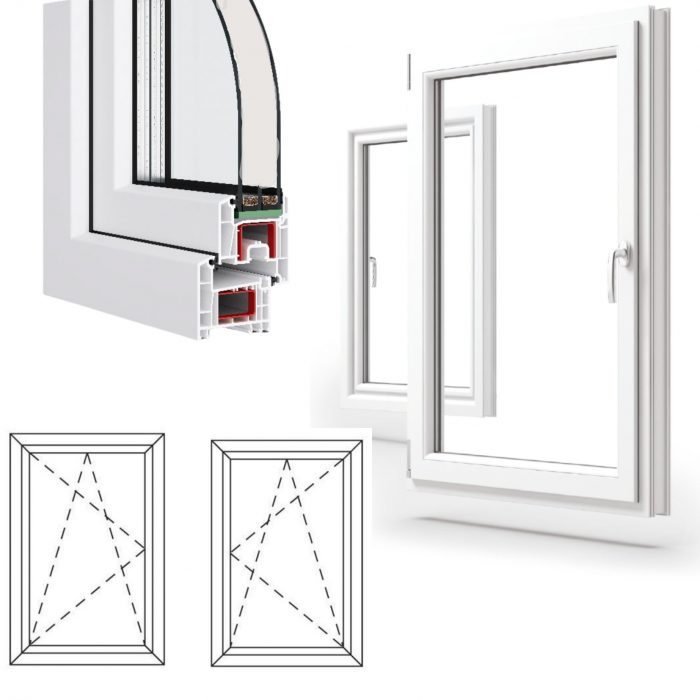 uPVC White Tilt & Turn Window Double Glazed Single Leaf