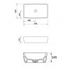 Cersanit City Square Countertop Basin 50, 60