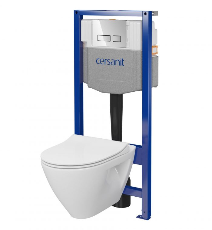 Concealed WC Set Cersanit Soleo Rimless_Chrome