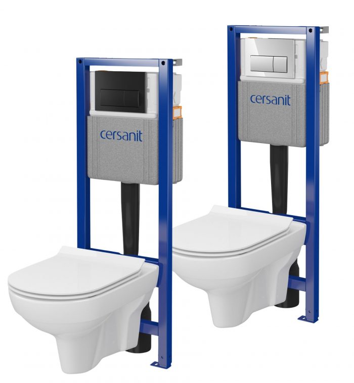 Concealed WC Set Cersanit Cari Rimless