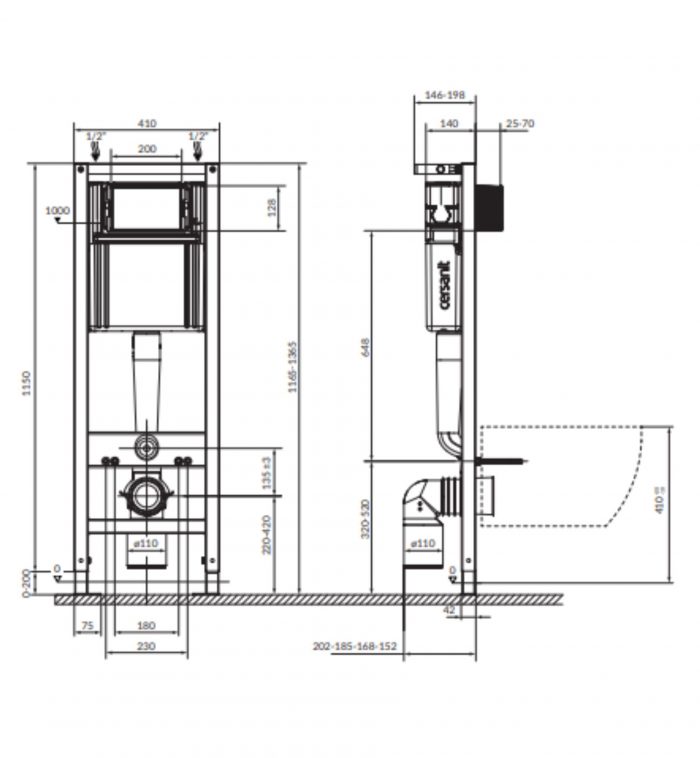 Concealed WC Set Cersanit Agis