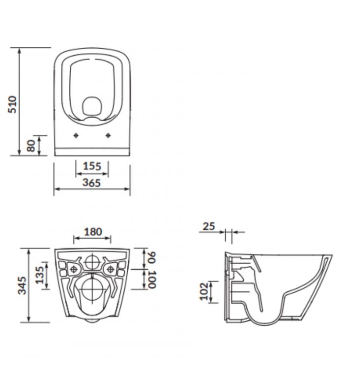 Concealed WC Cersanit Natis Pneumatic Rimless