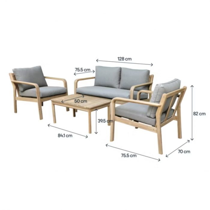 4-Seater Patio Furniture Set Riveo