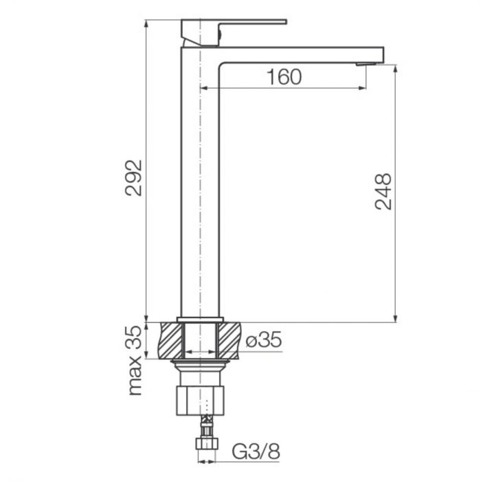 VALVEX ARS Basin Mixer Tall 2