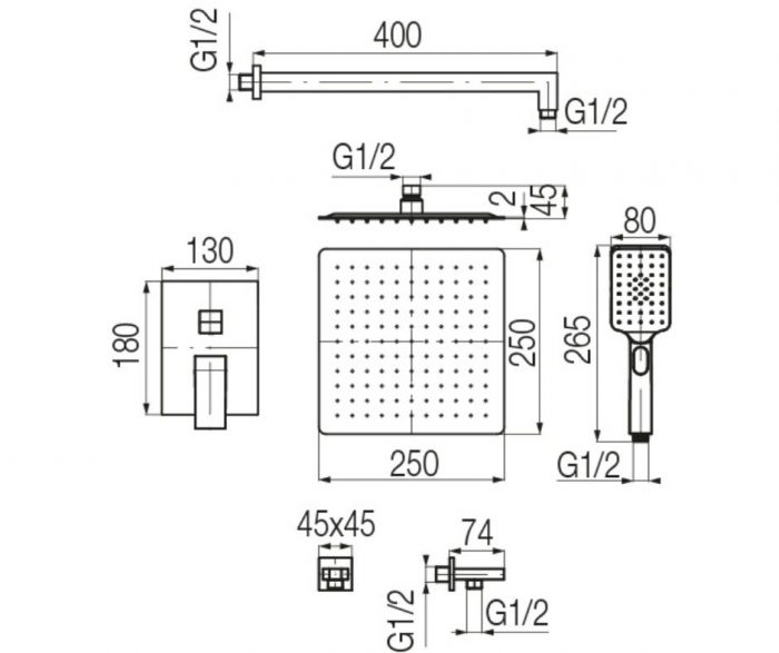 Valvex ARS Concealed Shower Set 1