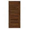 Nut Brown Interior Door Black Glass 70,80 Hestia