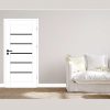 White Interior Door Black Glass 70,80 Hestia