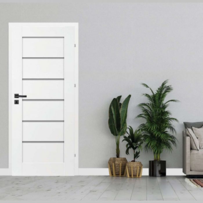 White Interior Door White Glass 70,80,90 Hestia