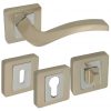 Cortina Door Handle on Rose NickelChrome Set
