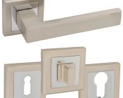 Cubus Door Handle Nickel Chrome Set
