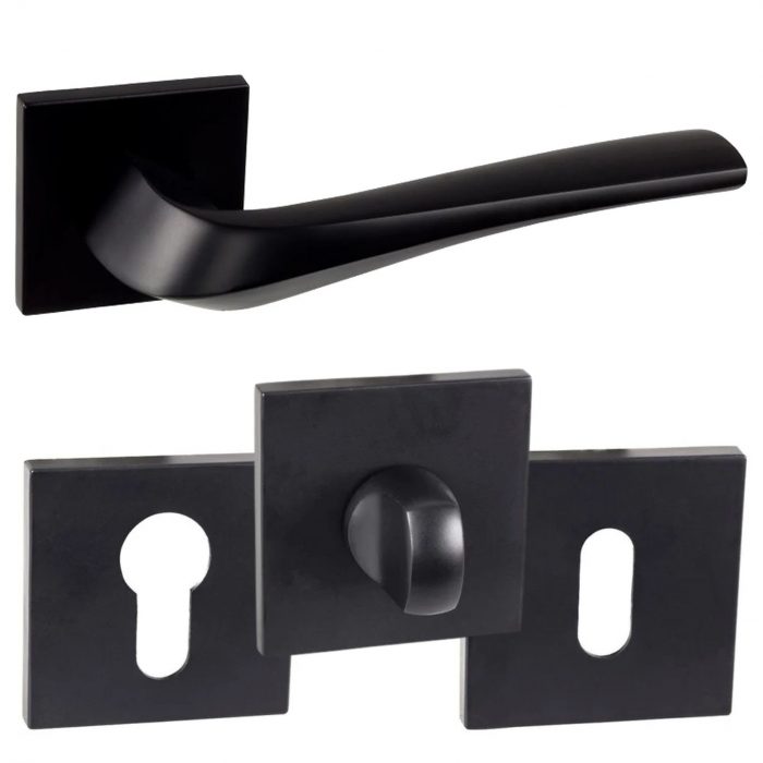 Door Handle Adel-Qr Slim Black Set