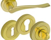 Door Handle Augusta Brass Golden Set