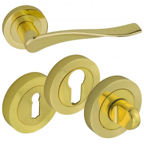 Door Handle Augusta Brass Golden Set