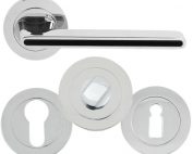 Door Handle Chrome Black Onyks-R M6 Set