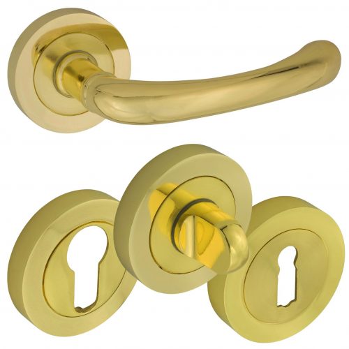 Door Handle Maja Brass Golden