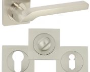 Door Handle Nemo-Qr Nickel Set