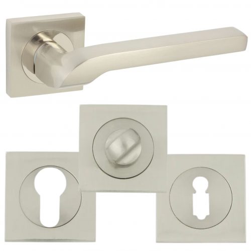 Door Handle Nemo-Qr Nickel Set
