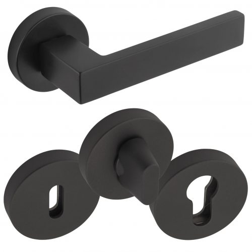 Door Handle Tenorio Black Matt Set