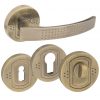 Door Handle on Rose Argo Patina Set