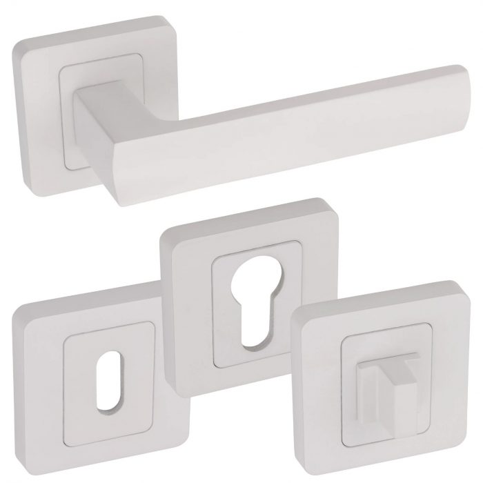 Eureka Door Handle White Set
