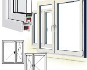 Window uPVC White Tilt & Turn Double Glazed Two Leaf