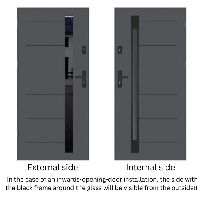 Entrance Door Complete Malmo Black Anthracite 1