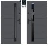 Entrance Door Complete Malmo Black Anthracite