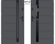 Entrance Door Complete Malmo Black Anthracite