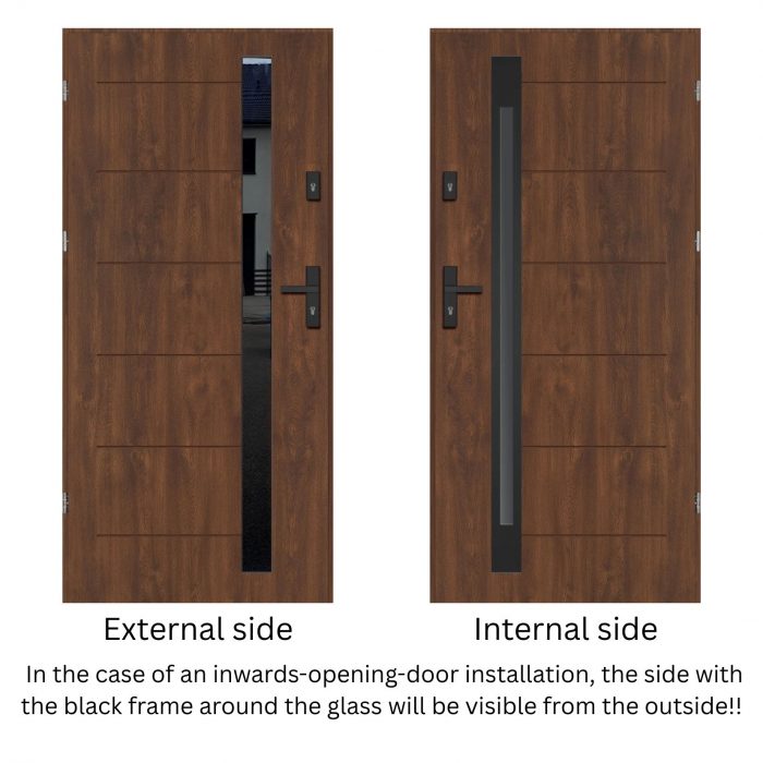 Entrance Door Complete Malmo Walnut 1