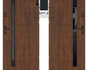 Entrance Door Complete Malmo Walnut