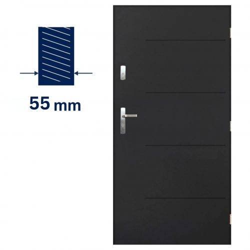 Entrance Door Complete Poznan Anthracite