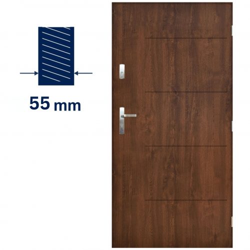 Entrance Door Complete Poznan Walnut