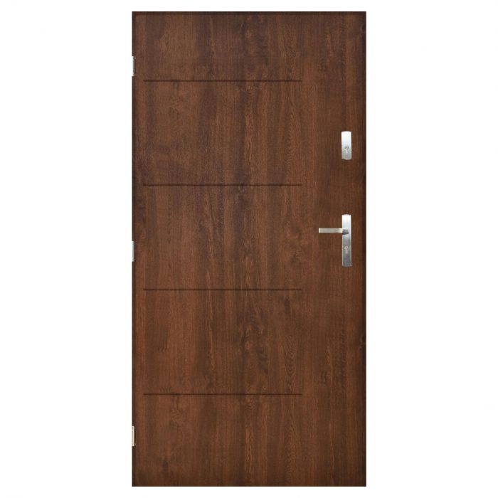 Entrance Door Complete Poznan Walnut Left