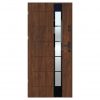 Entrance Door w Frame Thermo 4-Pane Glass Walnut 1