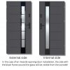 Entrance Door w Frame Thermo 4-Pane Glass Walnut (2)