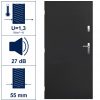 Exterior Door Sopot Complete Set Anthracite