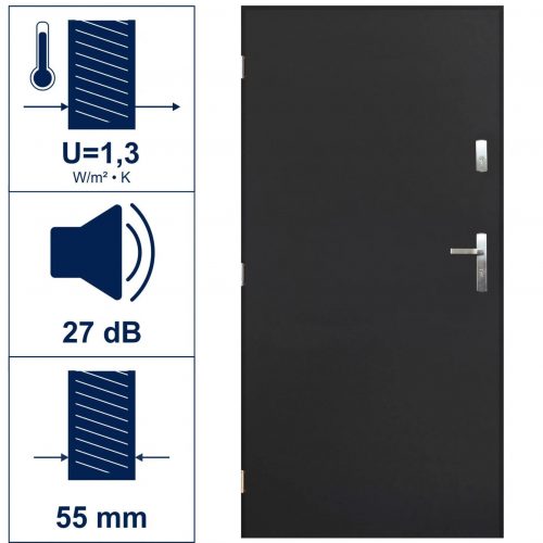 Exterior Door Sopot Complete Set Anthracite