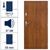 Exterior Door Sopot Complete Set Golden Oak