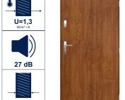 Exterior Door Sopot Complete Set Golden Oak