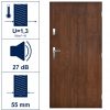 Exterior Door Sopot Complete Set Walnut