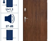 Exterior Door Sopot Complete Set Walnut